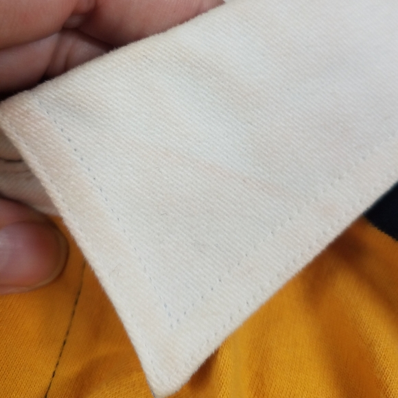 Gap Boys Yellow and Navy Striped Collared Shirt - Picture 8 of 9